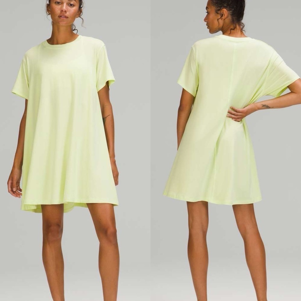 Lululemon All Yours Tee Dress - Crispin Green SZ 6